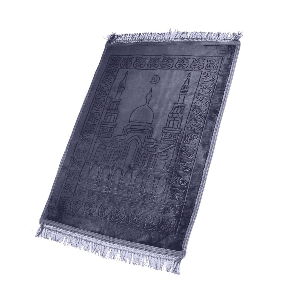 Homelux Gebetsteppich, Teppiche, Gebetsteppich Islam,80x120cm Prayer Mat, Teppich orientalisch, türkische Teppiche, orientalischer Teppich,Islamic Prayer mat Rug, für das Gebet im Islam,Grey