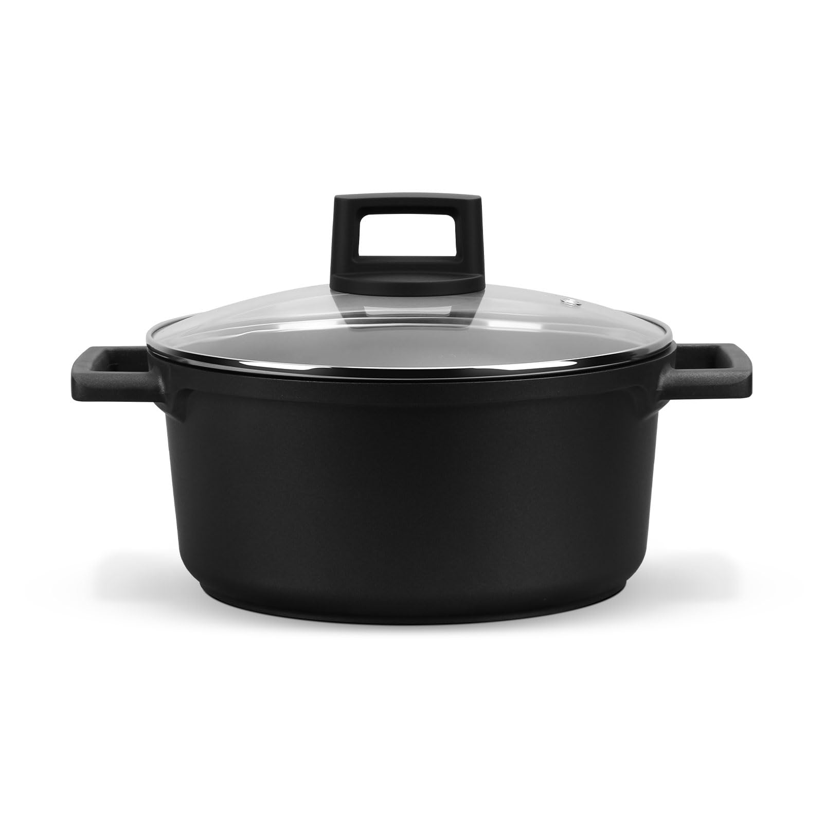 Homelux 20 cm Saucepan Induction Casserole with Glass Lid, 2.6 L Cooking Pots with Non-Stick Coating, Suitable for All Hobs (H-KCB20)