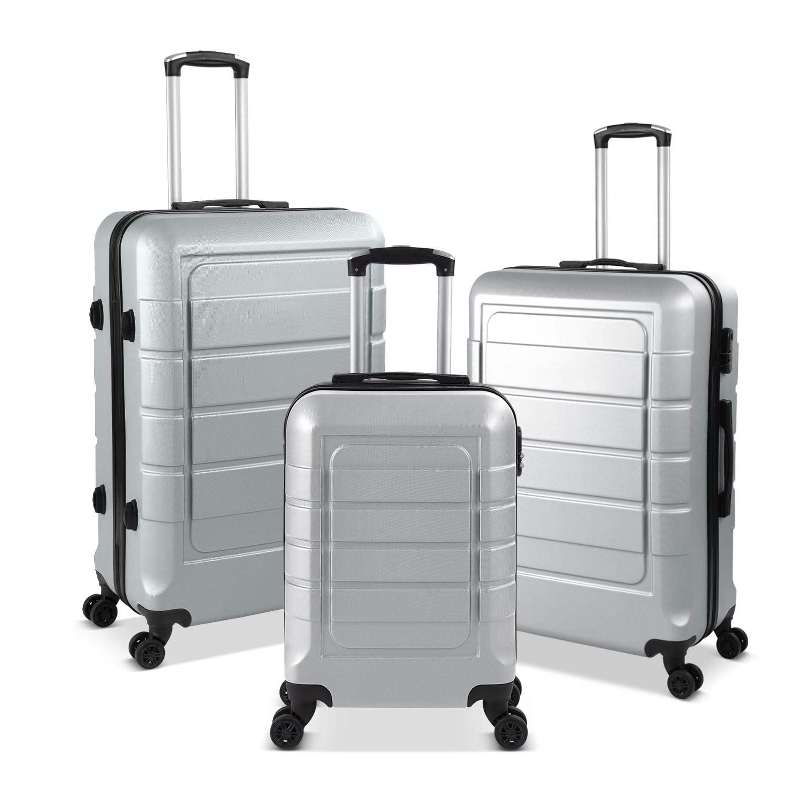 ABS Luggage-silver 3pcs，HL092-3S