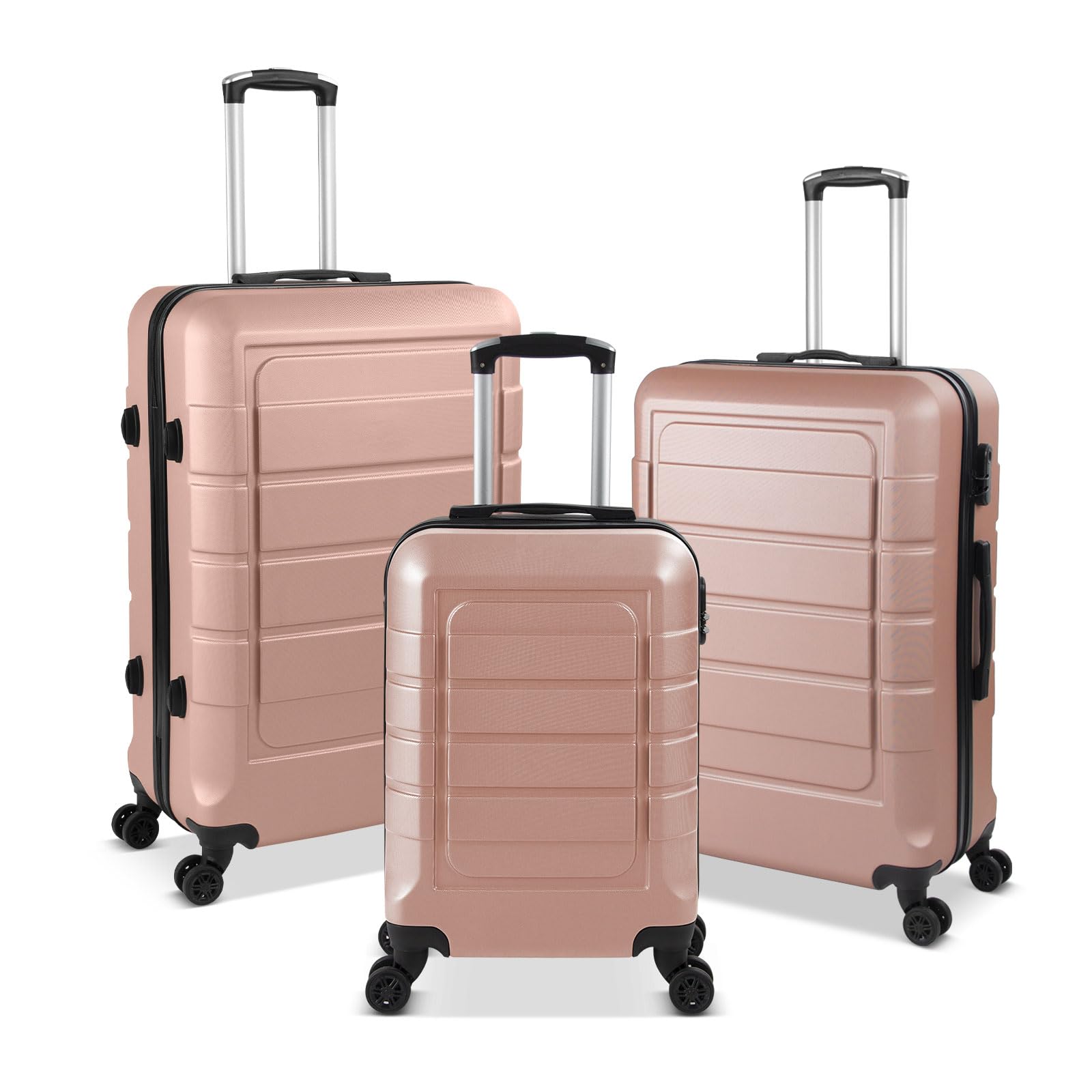 ABS Luggage-rose 3pcs，HL092-3R