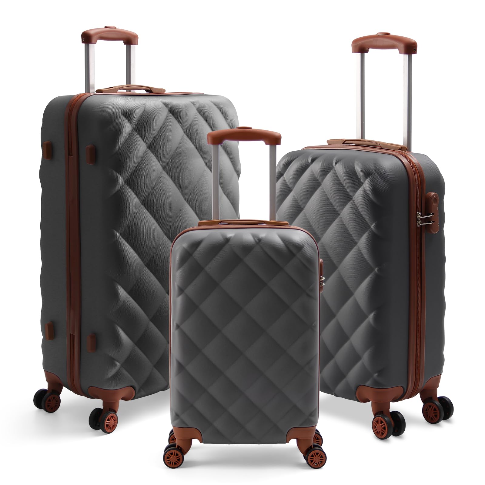 Luggage dark grey-3pcs，HL018-3G