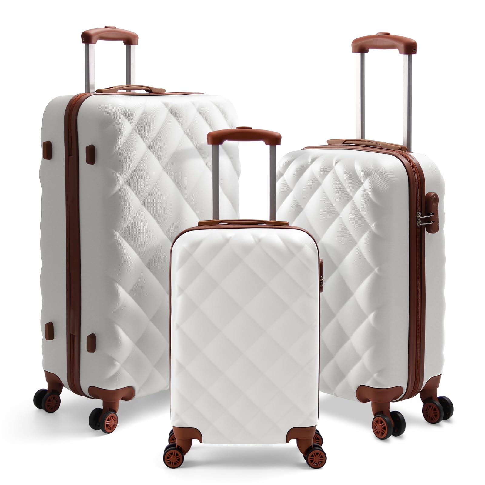 Luggage white-3pcs，HL018-3W