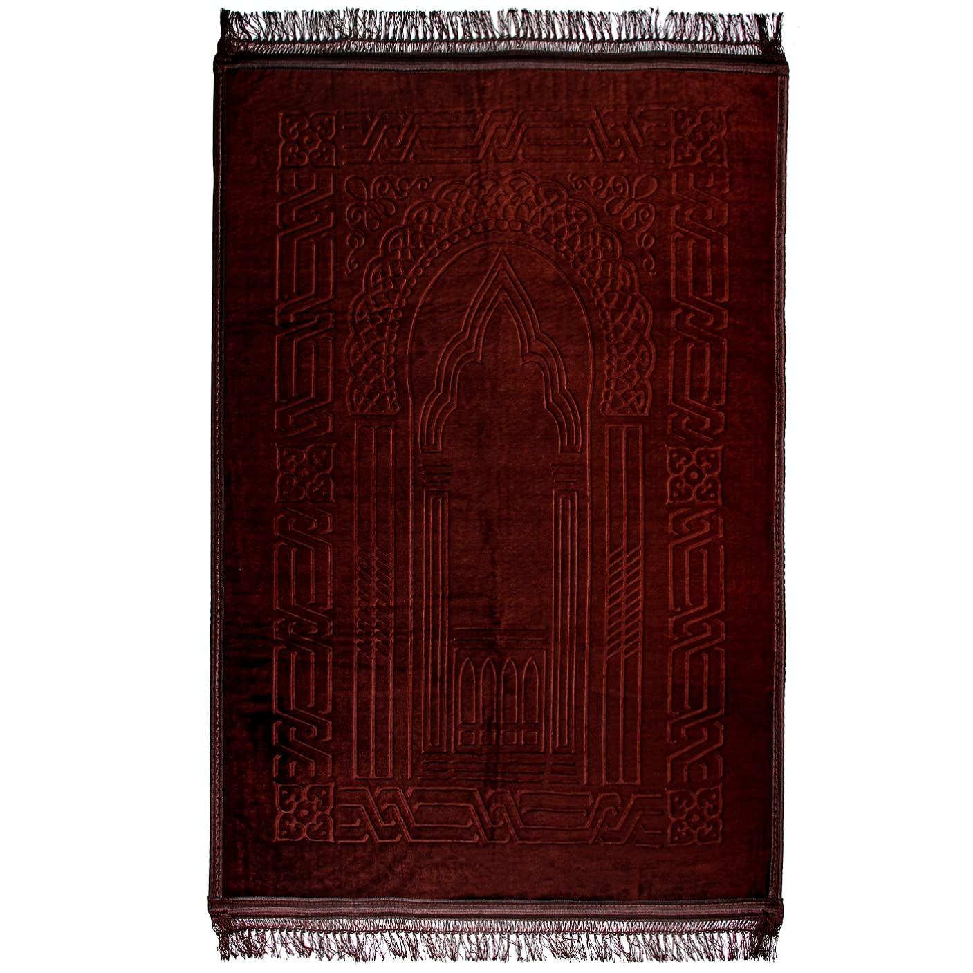 Homelux Prayer Mat Islam Rugs 80 x 120 cm Prayer Mat Soft Prayer Mat for Muslims Brown (H-B002)