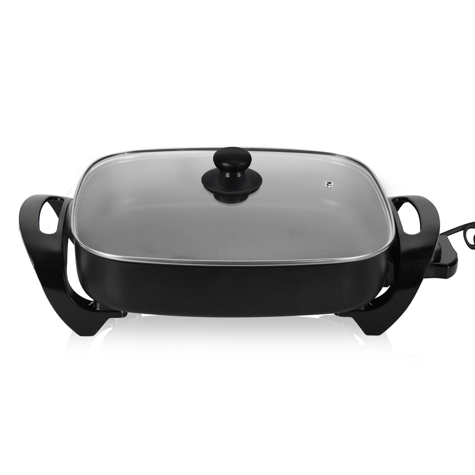 Electric grill (40*30*8) with s/s handle +knob (see photo ) black coating non-stick，EFP-002A