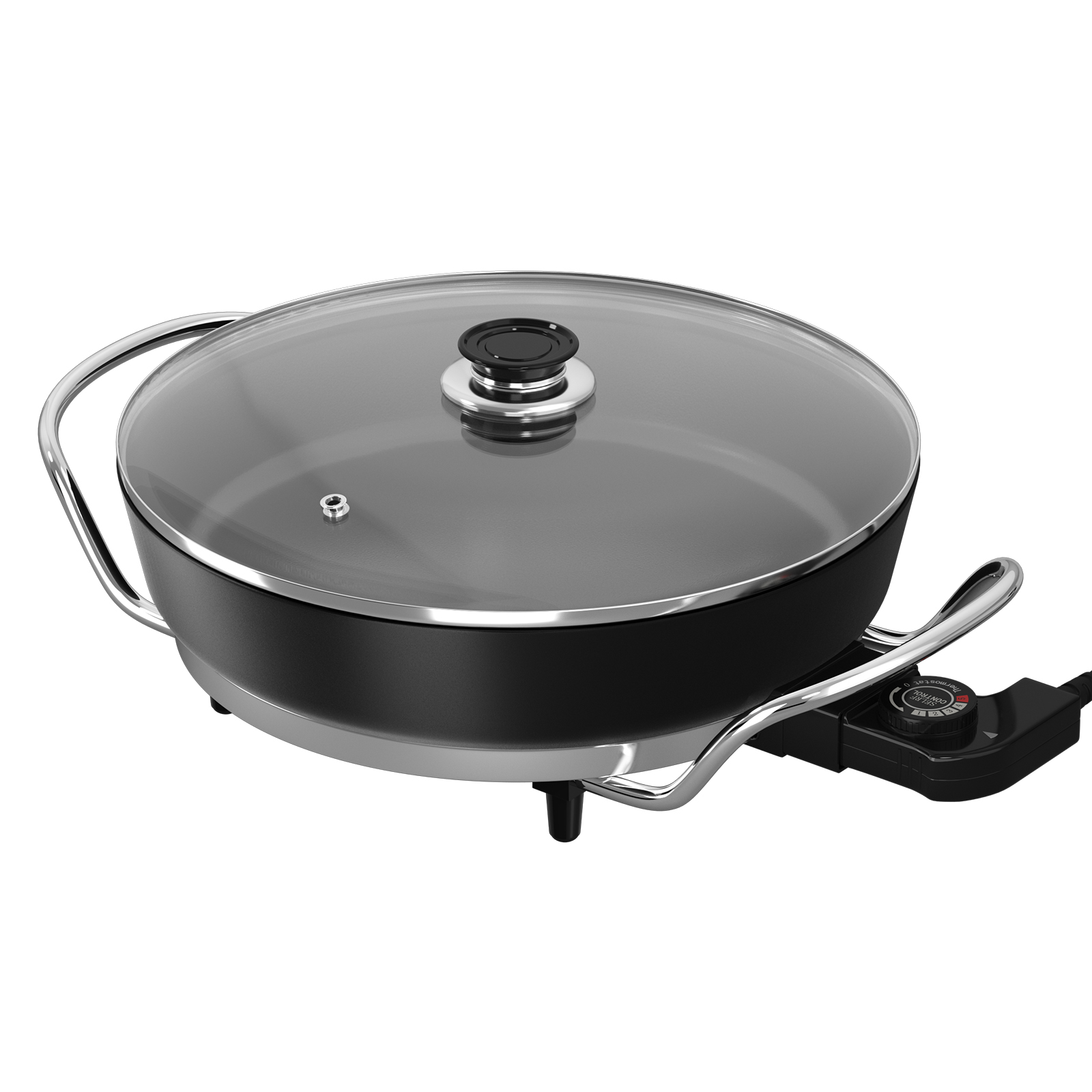 Electric Pot Wirh s/s Handle +black non-stick coating, PP-010（36*7）