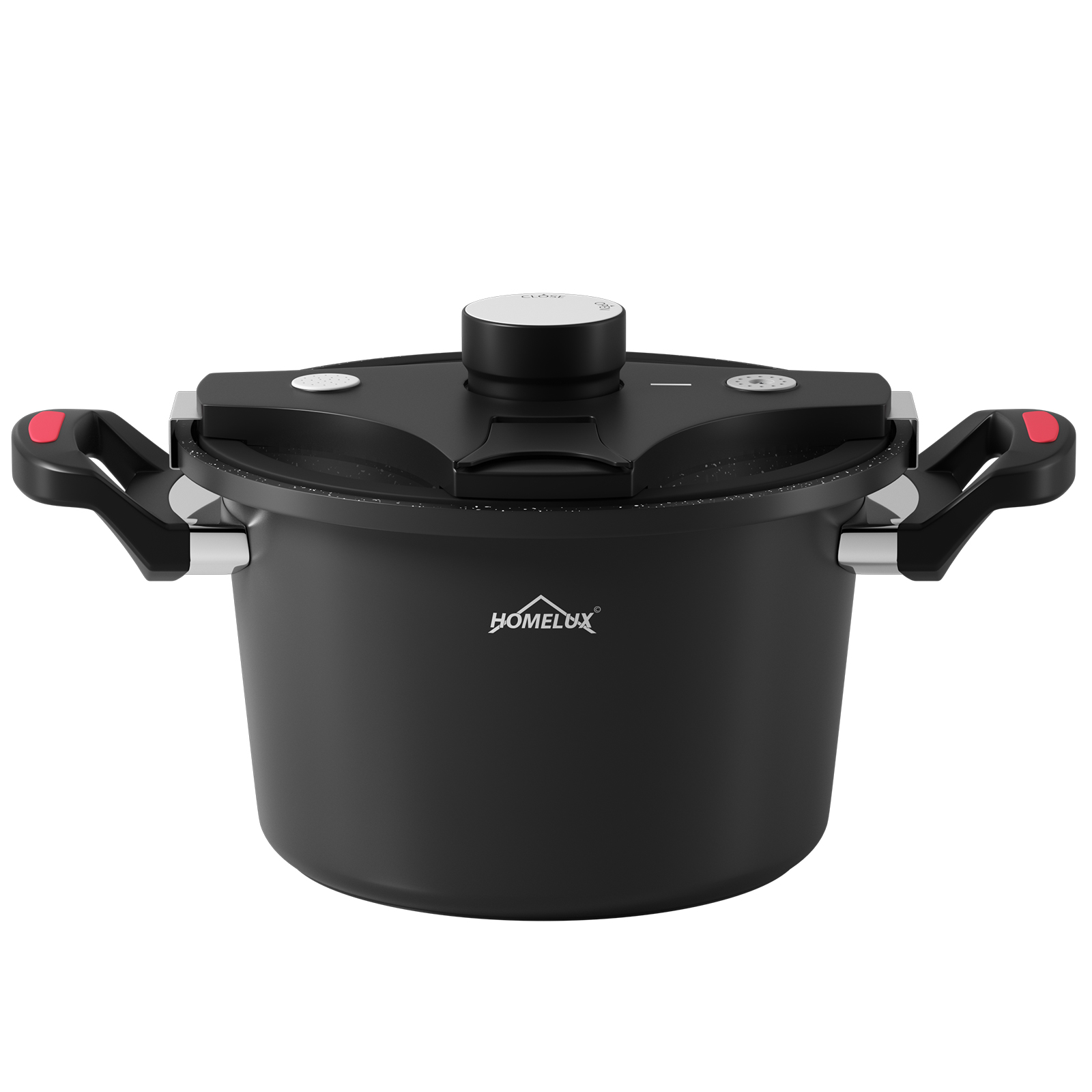 HOMELUX pressure cooker energy saving pot Ø 24 cm cooking pot with low pressure 5.5L pot, aluminum (suitable for all types of stoves, energy efficient & fast), induction suitable， H-LP300