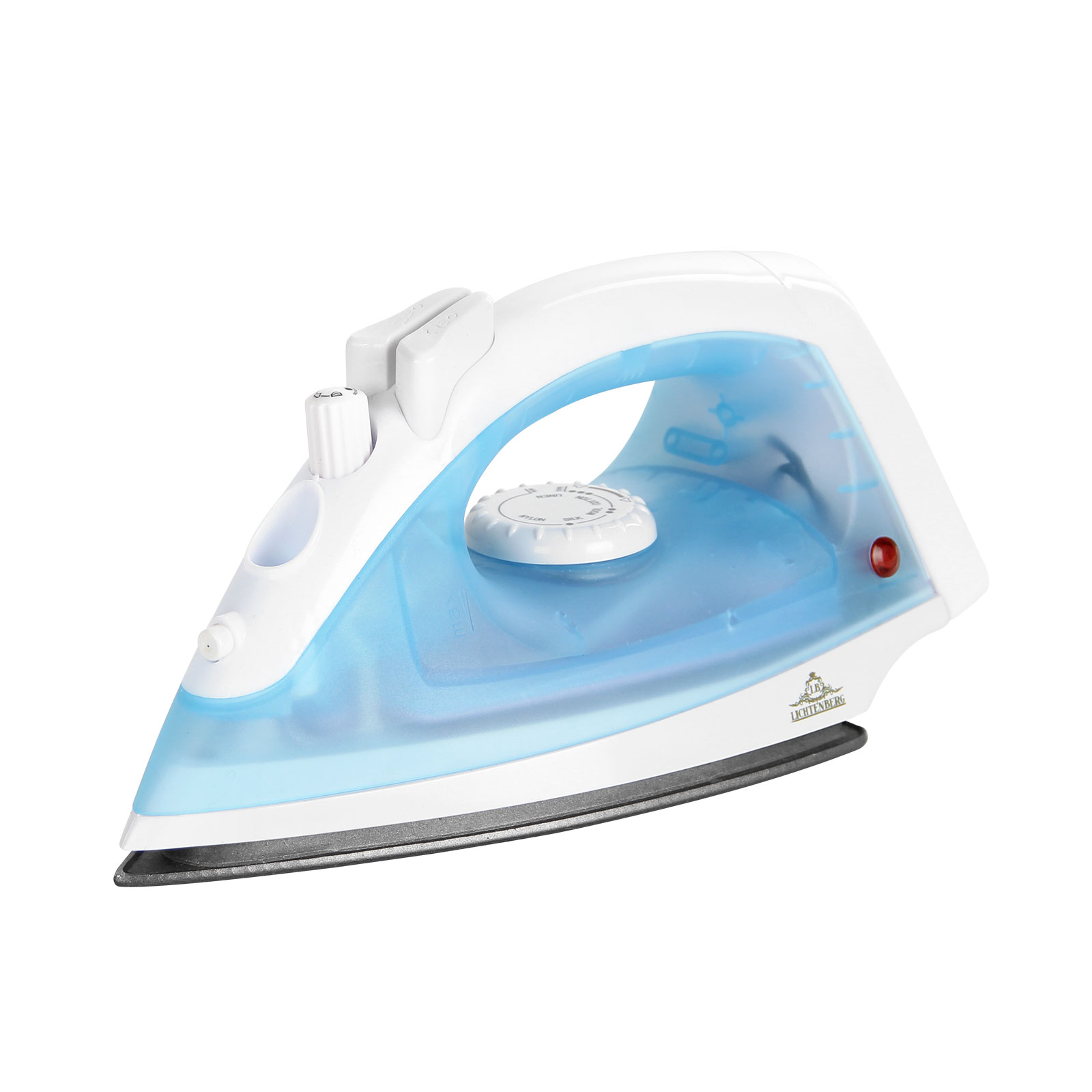 LICHTENBERG steam iron ironing function, adjustable thermostat, 1800W, 360° swivel cable, indicator light，DM-1901