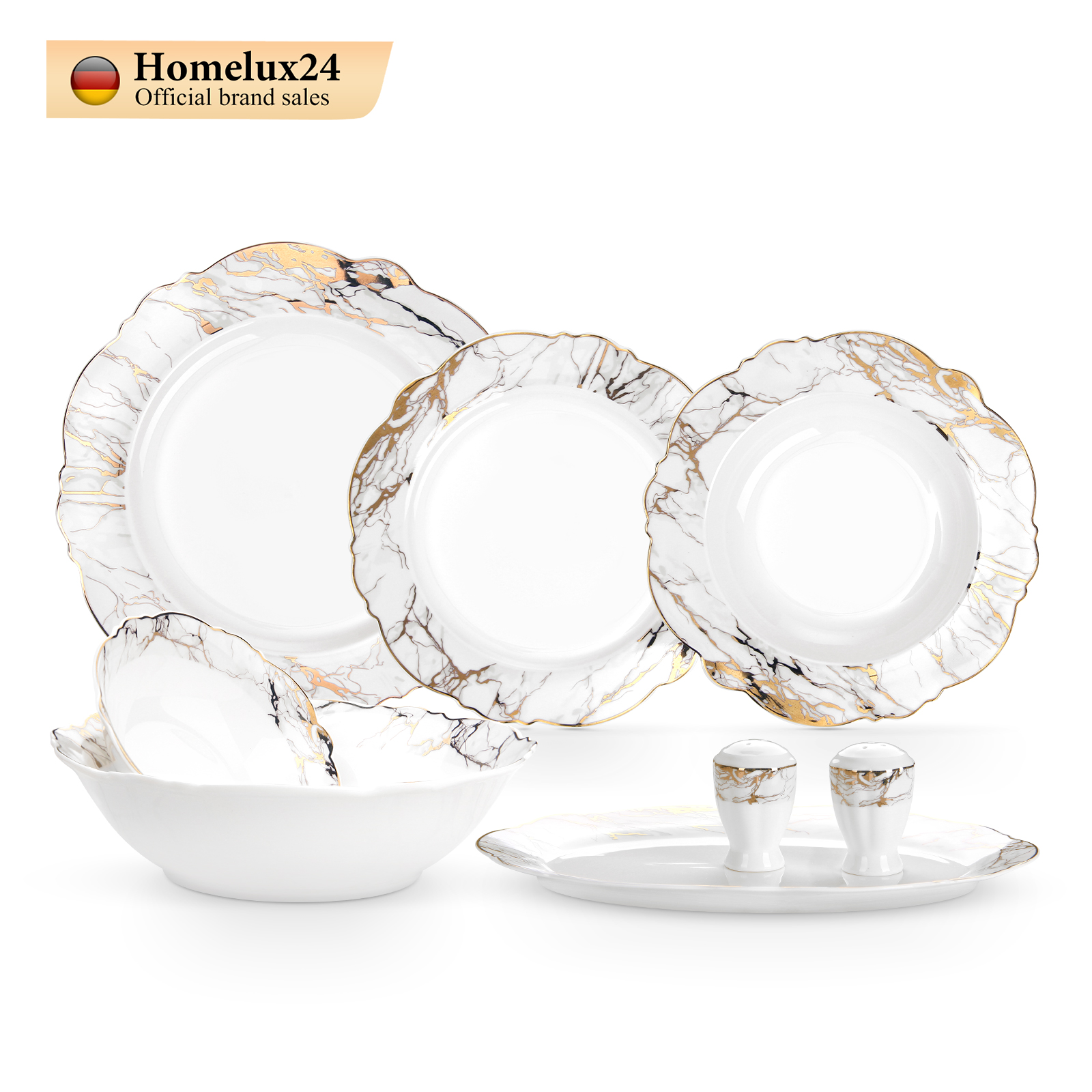 28pcs porcelain dinner sets， Carrara 1145