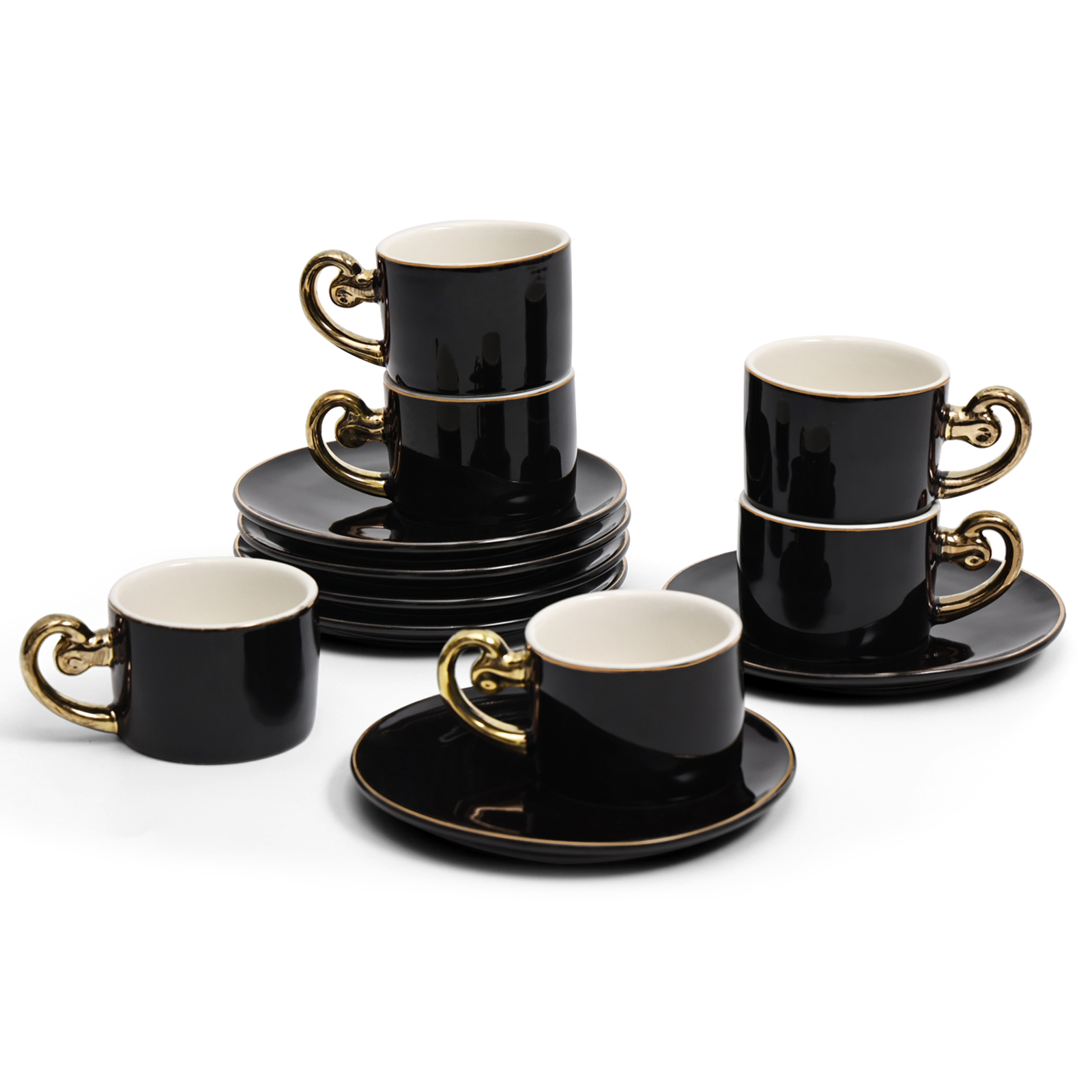 6 pcs cup set-black，LB1186SRB