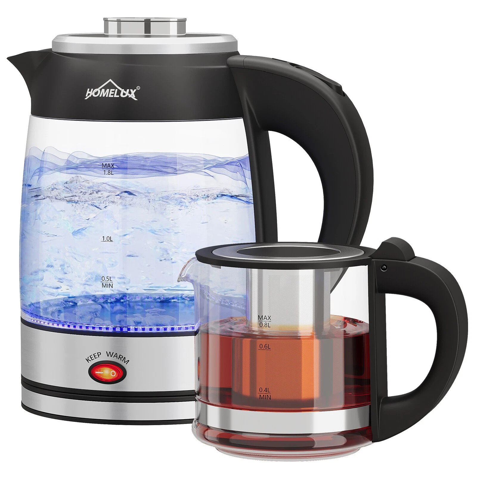 Tea Kettle 2200 Watt LED Kettle Water Kettle Tea Maker Tea Maker（Electric Kettle-HHB1752AH）