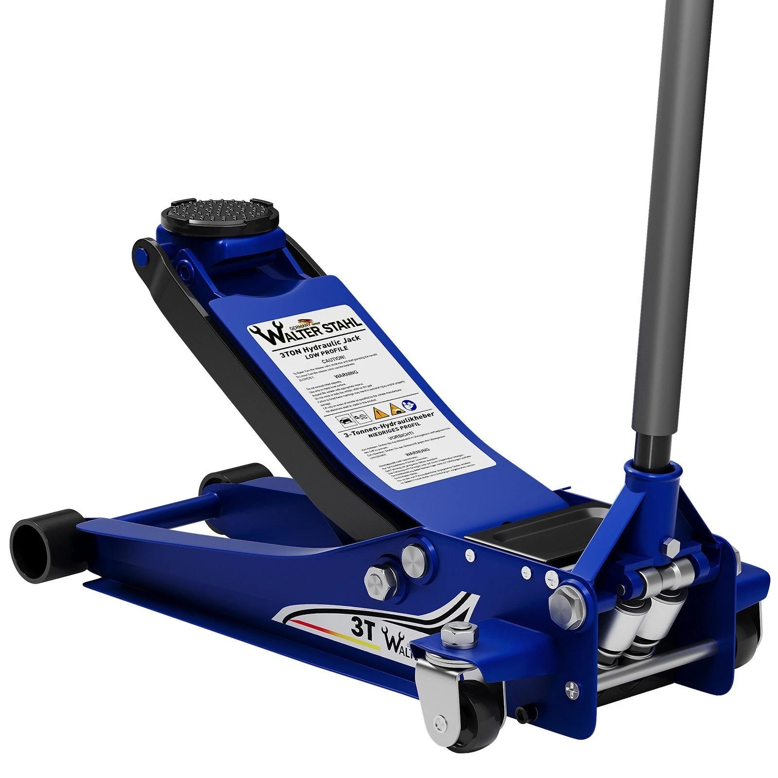 Wagenheber Hydraulisch 3T Rangierwagenheber Autoheber 75-500mm Doppelkolben(Jack-WS-CJM3TM)