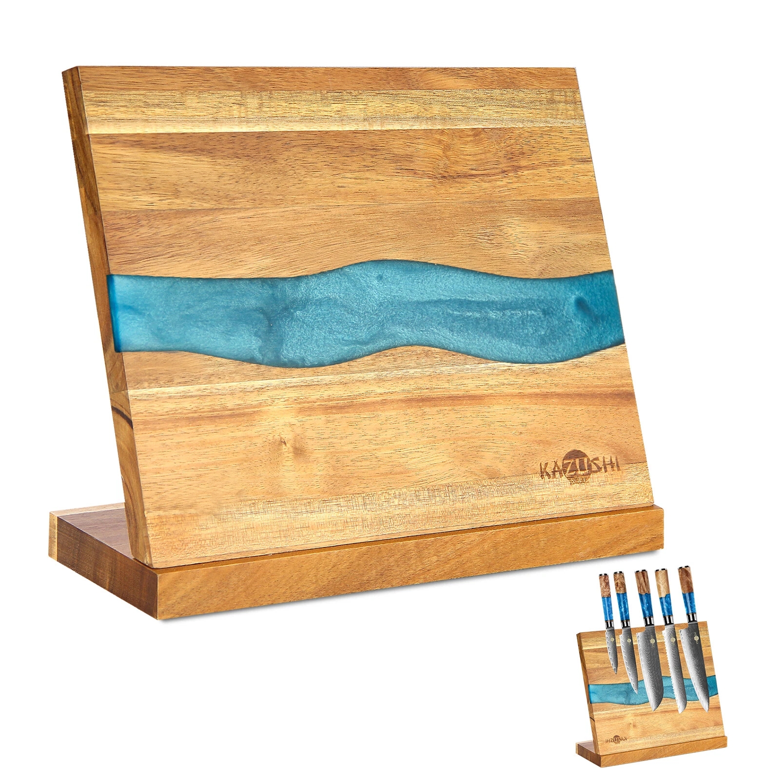 Magnetic knife block without knives wooden knife stand knife holder magnetic holder（24LH-1217）