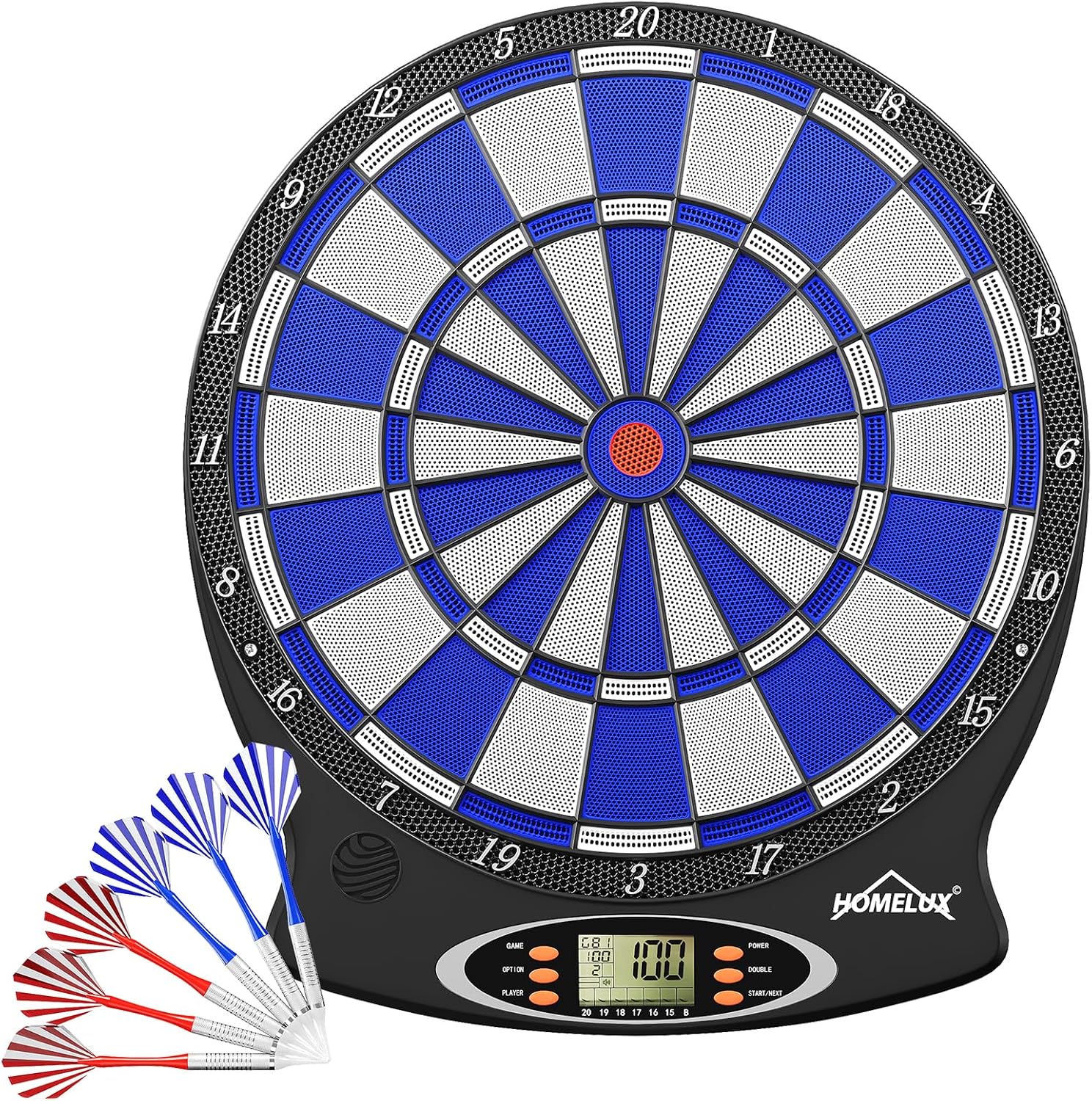 Dartscheibe Elektronisch, Elektronische Dartboards, Elektronische Dartscheibe Profi, Dartboard Mit 6 Darts, Innovativer Dartautomat Elektronische Mit 18 Spiele&159 Variationen（WJ100)